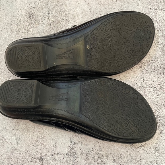 DANSKO 37 Patent Leather Black Slide Buckle Sandal slip on shoes summer - Picture 8 of 11